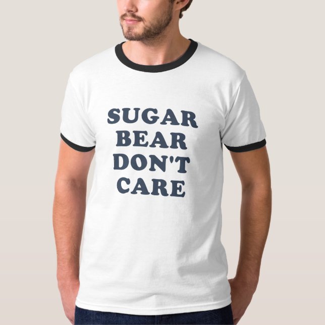T-shirt L'ours au sucre s'en fiche (Devant)