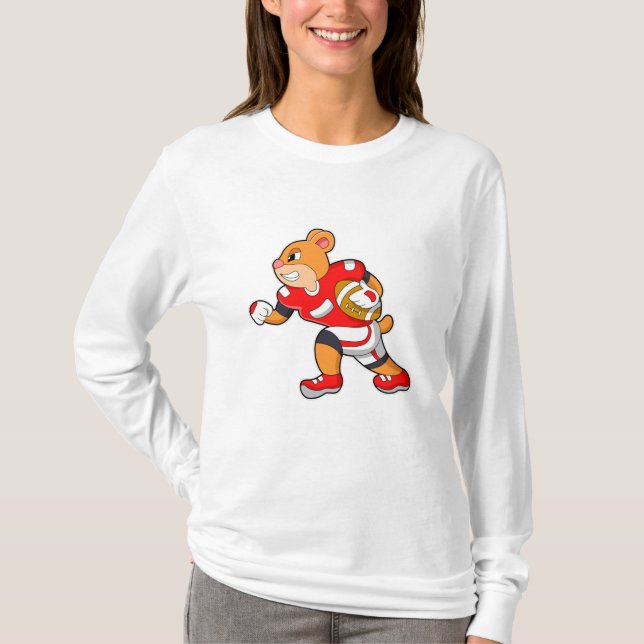 T-shirt L'ours dans les sports de football (Devant)