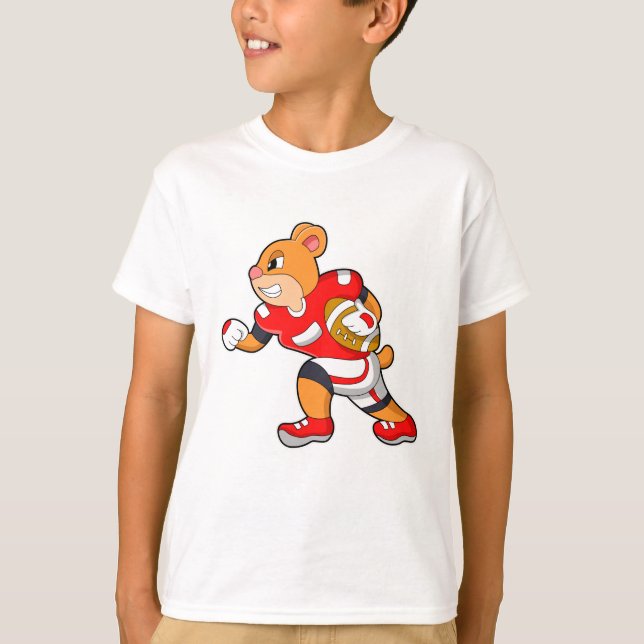 T-shirt L'ours dans les sports de football (Devant)