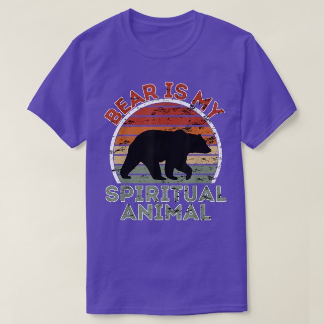 T-shirt L'ours est mon animal spirituel - Amoureux des ani (Design devant)