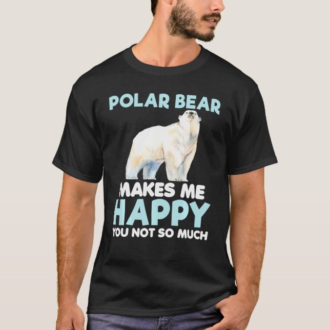 T-shirt L'Ours Polaire Me Rend Joyeux Amoureux des animaux (Devant)