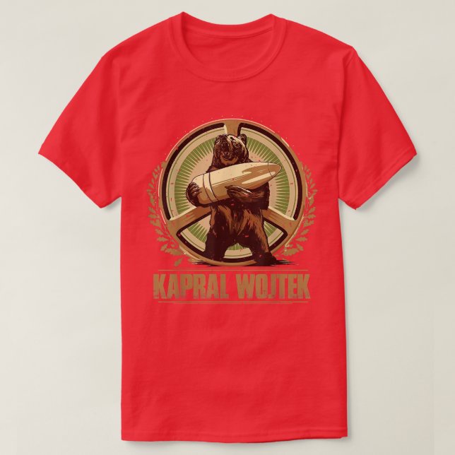 T-shirt L'ours Wojtek Ours Polonais Kapral Wojtek (Design devant)