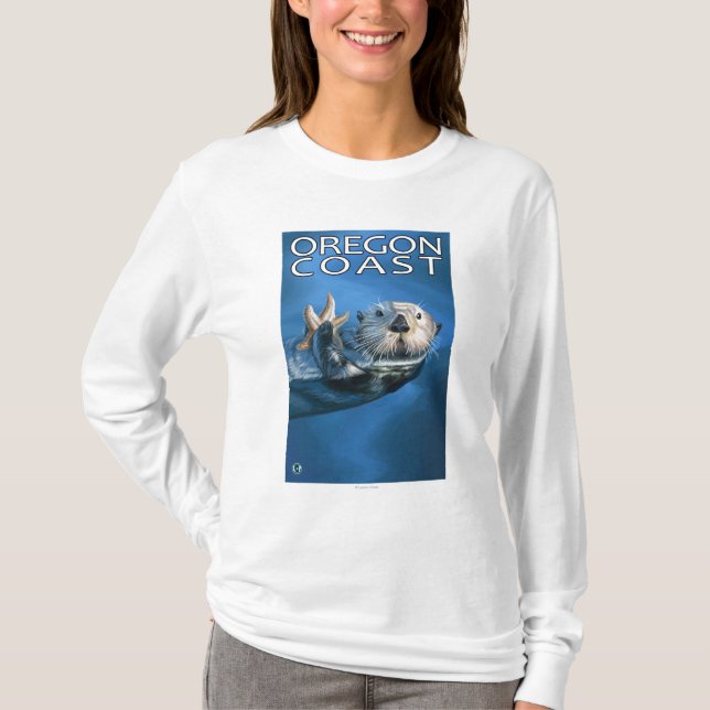 T-shirt Loutre de mer de côte de l'Orégon (Devant)