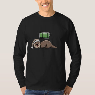T-shirt Loutre de mer dormant rechargeant la nuit au couch