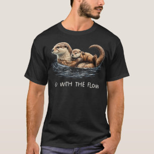 T-shirt Loutre de mer Mère Suivez le courant