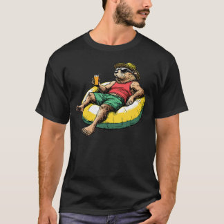 T-shirt Loutre détendue ambiance estivale chill Loutre