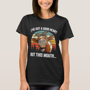 T-shirt Louveur de vache fou Heifer Drôle Bon Coeur Mais C