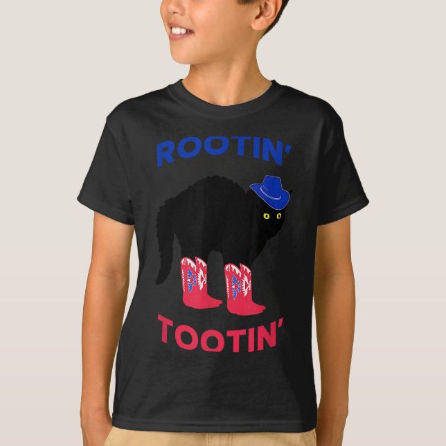 T-shirt Lovable Cowboy Cat, Rootin Tootin Cat  (Devant)