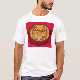 T-shirt L'ovale a peint la boîte, avec des symboles de