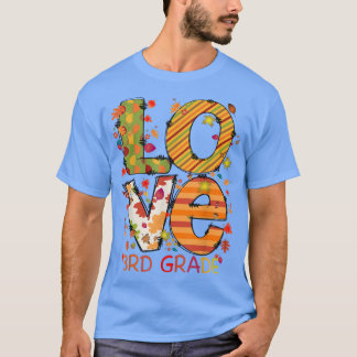 T-shirt Love 3e année Happy Fall Yall Automne Enseignant S