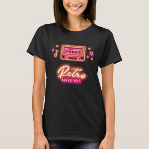 T-shirt Love 80s mode rétro style cassette design
