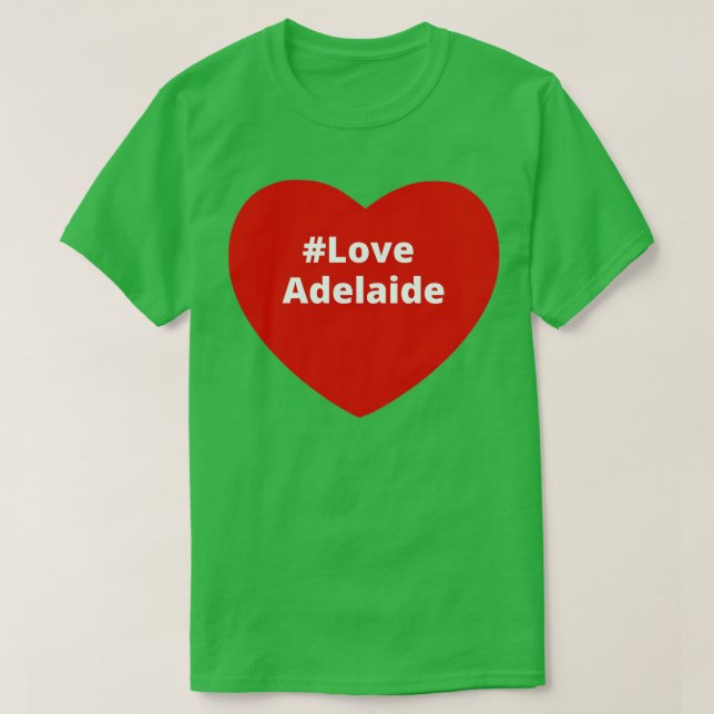 T-shirt Love Adelaide Hashtag Heart (Design devant)