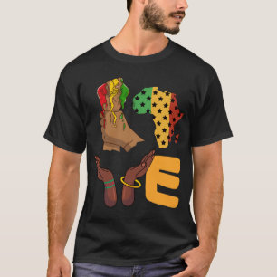 T-shirt Love Africa Carte Melanin Afrique continent améric