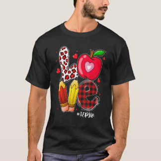 T-shirt LOVE Apple Heart IEP Life Teacher Valentine's Day