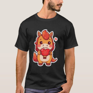 T-shirt Love at First Gallop Fire Horse Valentine Chinese 