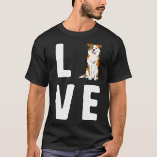 T-shirt Love Australian Shepherds Aimer Red Merle Women Do
