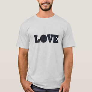 T-shirt Love basket-ball avec balle bleue