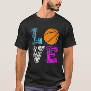 T-shirt Love Basketball Team Fan Basketball Lover Femmes G