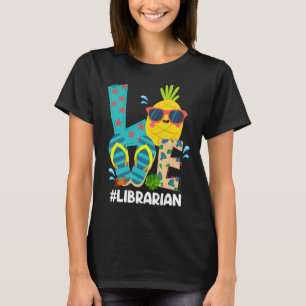 T-shirt Love Bibliothécaire Noël En Juillet Été