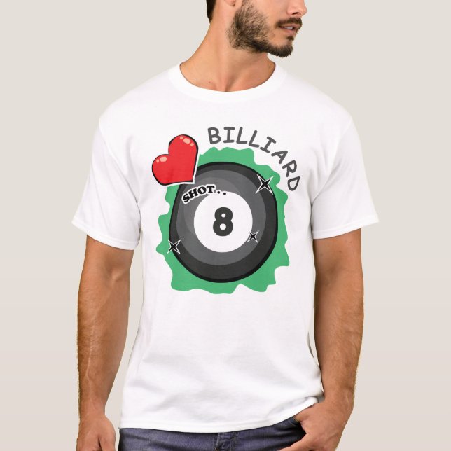 T-shirt Love Billiard (Devant)