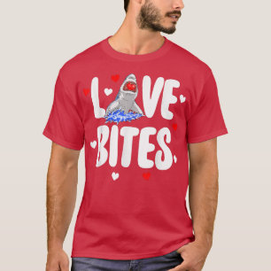 T-shirt Love Bites Shark Tee - shirts Drôle Femmes Valenti