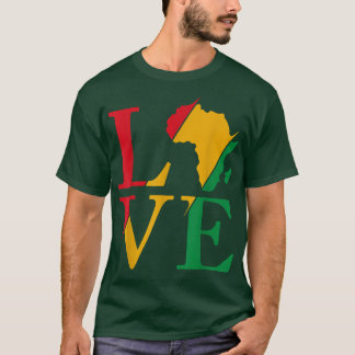 T-shirt LOVE Black African American Pride JunetDix Cadeau
