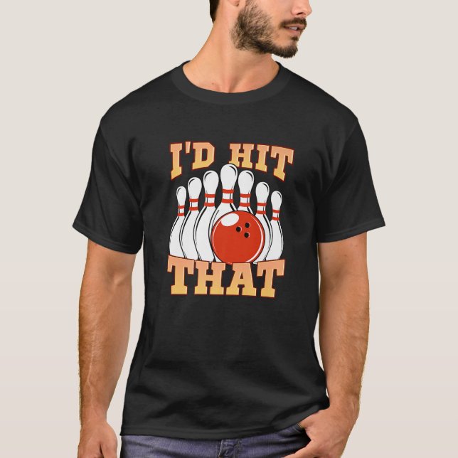 T-shirt Love Bowling League Pins Je Touche Cette Équipe (Devant)