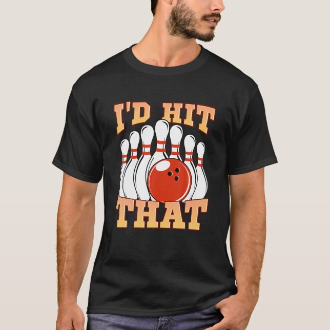 T-shirt Love Bowling League Pins Je Touche Cette Équipe (Devant)