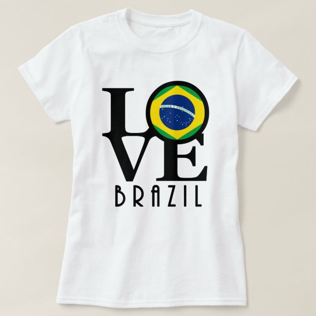 T-shirt LOVE Brazil (première impression) (Design devant)
