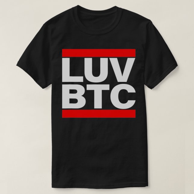 T-shirt Love BTC Bitcoin Cryptomonnaie  (Design devant)