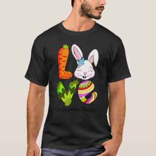 T-shirt Love Bunny Jour de Pâques jardin d'enfants Profess