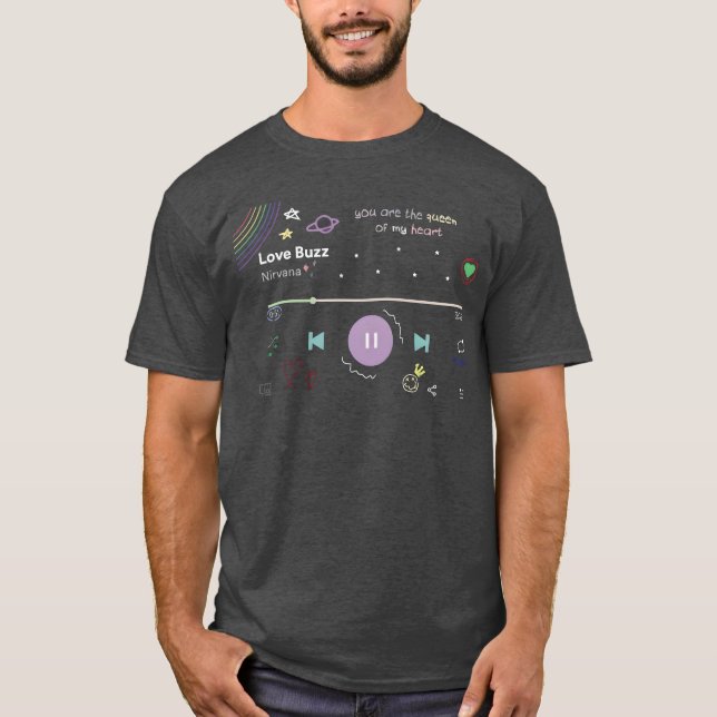 T-shirt love buzz playlist family (Devant)
