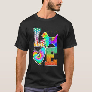 T-shirt Love Cairn Terrier Tie Dye Rainbow Amoureux des ch