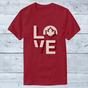 T-shirt Love Canada Maple Leaf