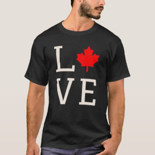 T-shirt love canada maple leaf canadien