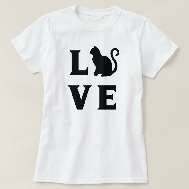T-shirt Love Cat (Design devant)