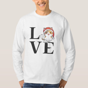 T-shirt Love Cats - Père Noël Kitten
