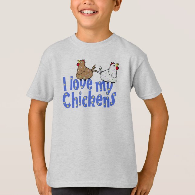 T-shirt Love Chickens Childrens (Devant)