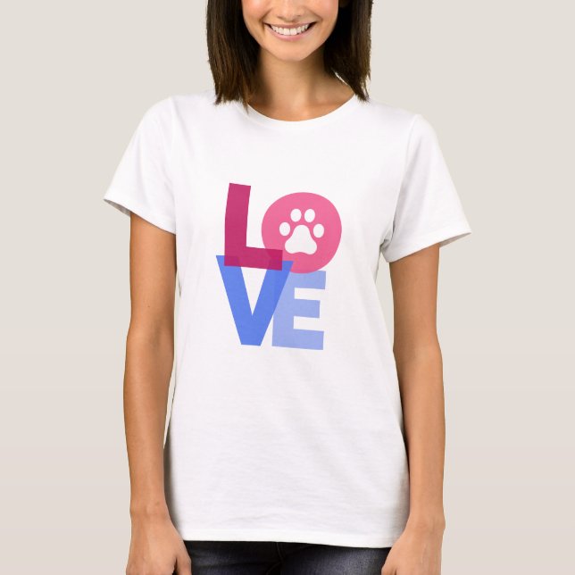 T-shirt LOVE Chien Paw (Devant)