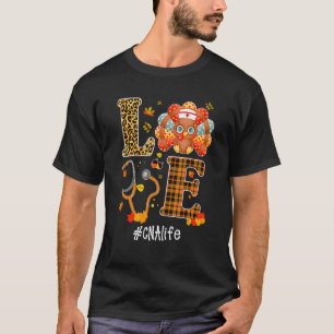 T-shirt Love Cna Life Stethoscope Nursing Jour de Thanksg