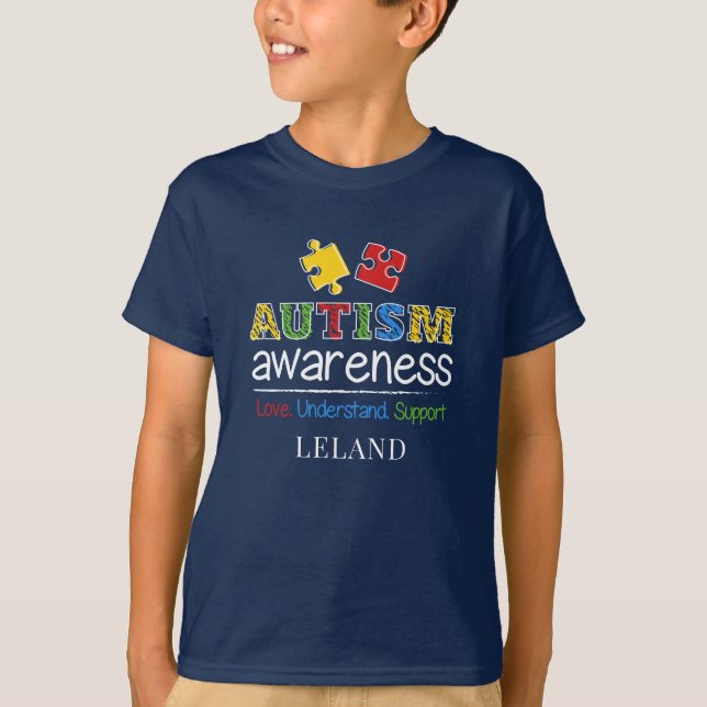 T-shirt Love Comprendre la Sensibilisation sur l'autisme d (Devant)