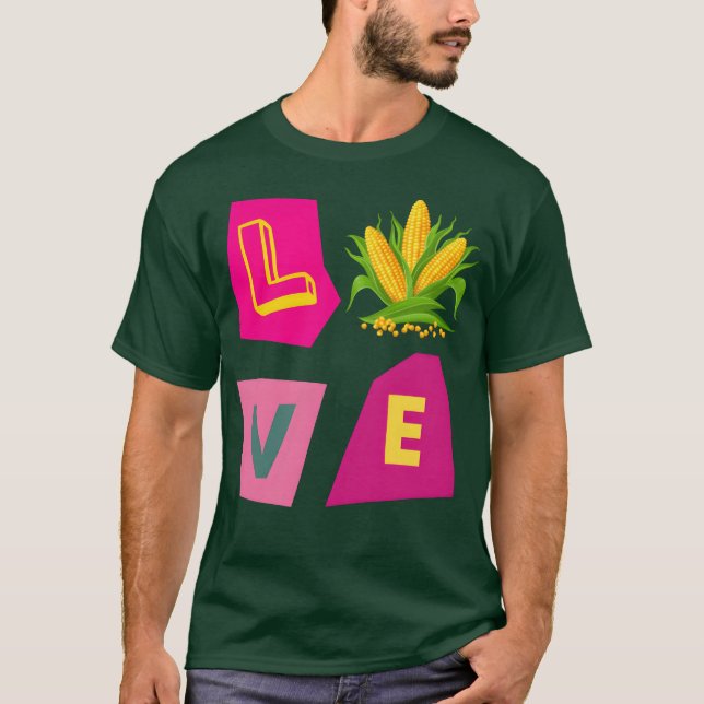T-shirt Love Corn friend (Devant)