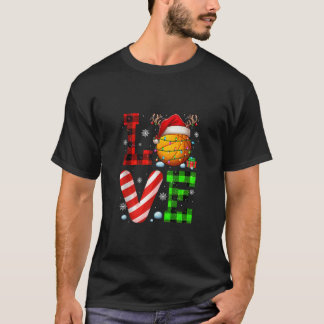 T-shirt LOVE Costume Basketball Xmas Santa Reindeer Funny 