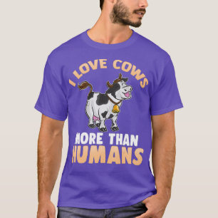 T-shirt Love Cows Drôle Citations Humours Dit Farm Cadeau