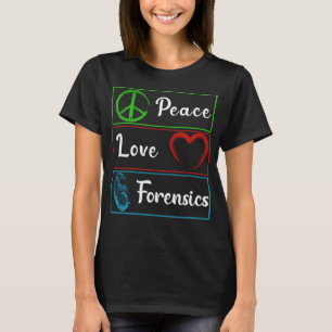 T-shirt Love criminalistique Enquêteur ADN