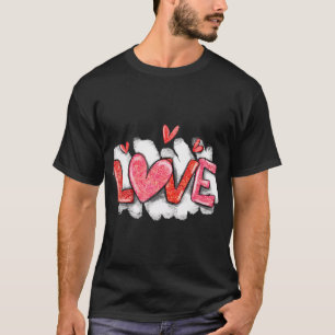 T-shirt Love Cursive Heart Valentine'S Day Chemise Cute gr