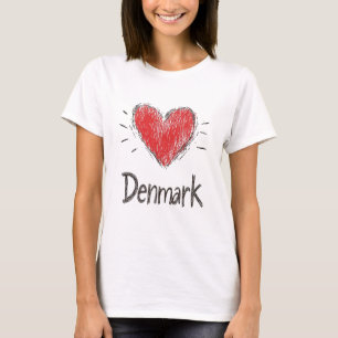 T-shirt Love Danemark
