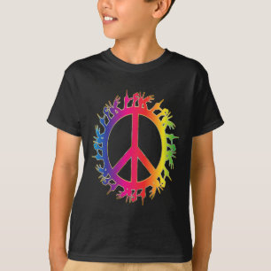 T-shirt Love Deaf Peace Sign Language Hand Taling Enseigna