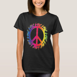 T-shirt Love Deaf Peace Sign Language Hand Taling Enseigna