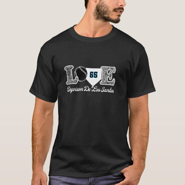 T-shirt Love Deyvison De Los Santos Miami Baseball MLBPA (Devant)